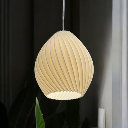 Oval Glow Pendant White Lamp  Elegant Hanging Light for Home