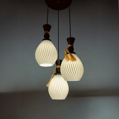 Oval Set of 3 Hanging Lights – Perfect for Dining Room