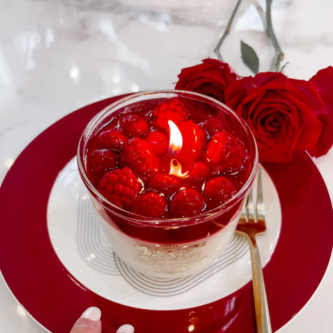 Raspberry Mousse Candle Valentine Gift For Wife
