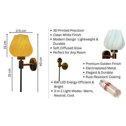 Rose Glow Wall Lamp Long for Living Room, Bedroom