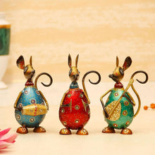 Set of 3 Iron Musical Rats  Home, Office & Cafe Decor