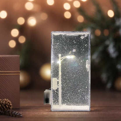 Snowflake Star White Snow Winter Theme Night Light Lamp
