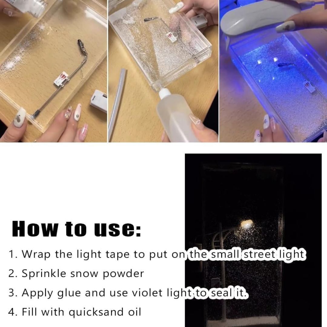 Snowflake Star White Snow Winter Theme Night Light Lamp