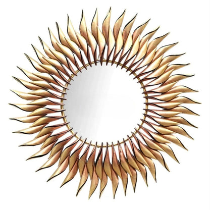 Stainless Steel Frame Round Glass Wall Mirror for Home Decor