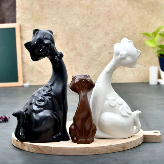 Cat Family Showpiece | Perfect for Living Room Decor