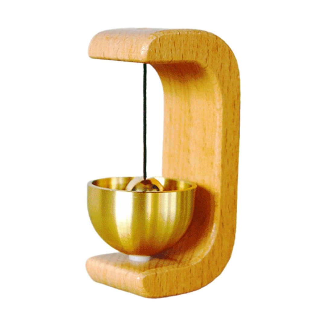 Wooden Texture Brass Door Bell for Home
