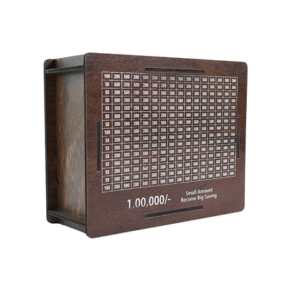 Wooden Money  Piggy Bank Money Box (1 Pc  With Marker Pen)