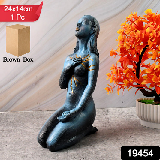 Blue Resin Sculpture